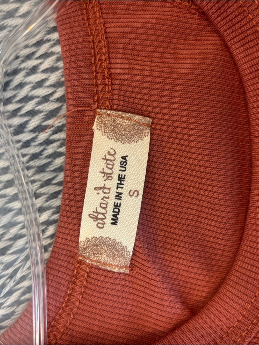Altar'd State Ribbed Racerback Tank — Rust - Picture 2 of 2